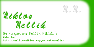 miklos mellik business card